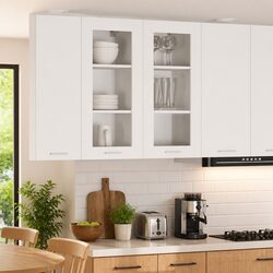 Hanging Kitchen Cabinet Set 2 pcs in White