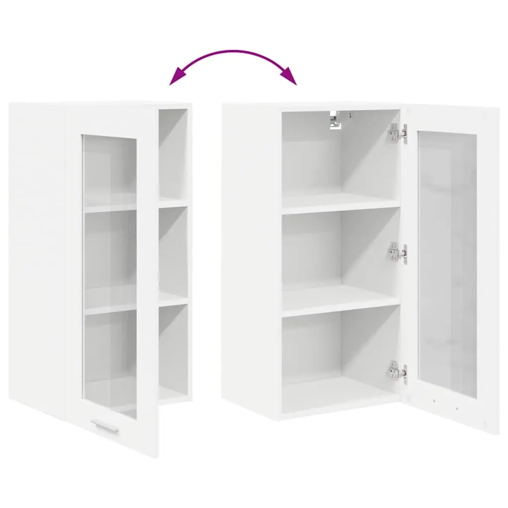 Hanging Kitchen Cabinet White 40 x 31 x 80 cm Engineered Wood 2 Piece
