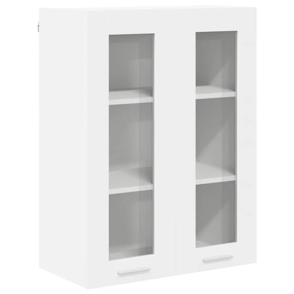 White Engineered Wood Hanging Kitchen Cabinet with Door