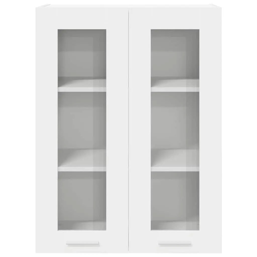 White Engineered Wood Hanging Kitchen Cabinet with Door