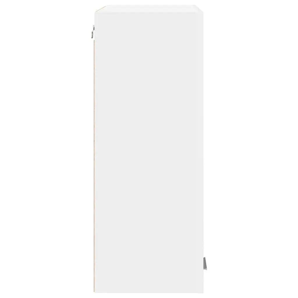 White Engineered Wood Hanging Kitchen Cabinet with Door