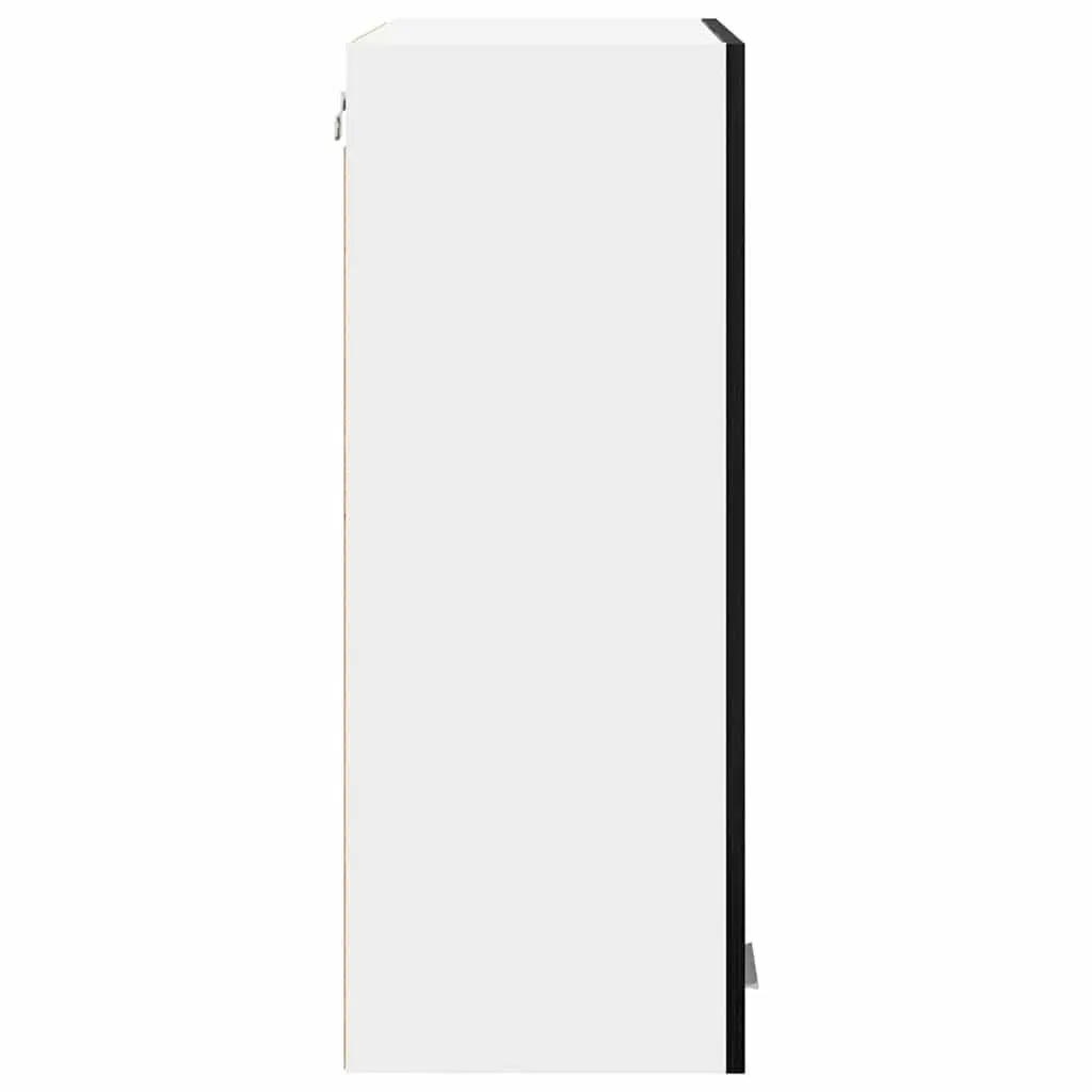 Hanging Kitchen Cabinet Black Oak Modern Storage Engineered Wood 60x31x80cm
