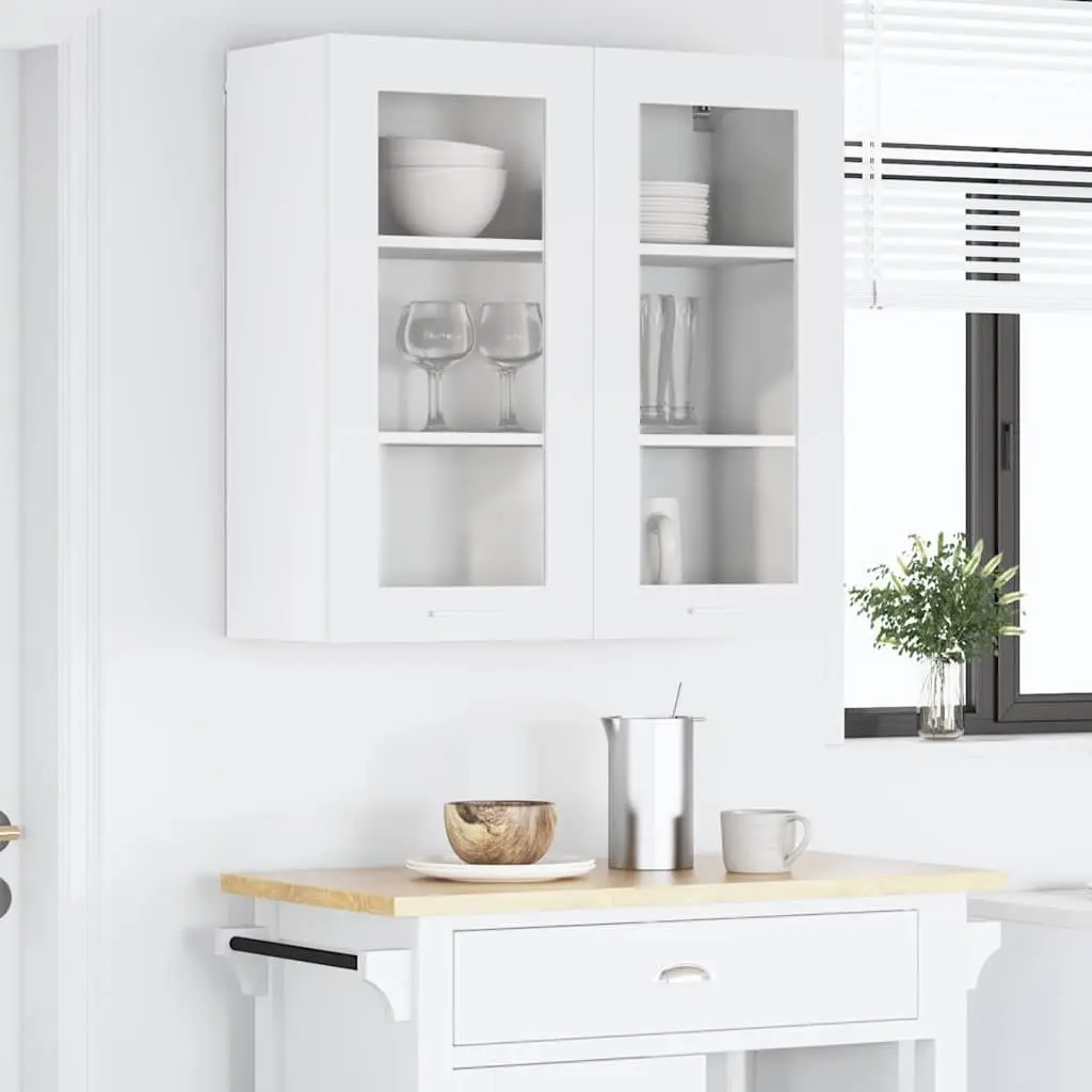 White Modern Hanging Kitchen Cabinet with Door