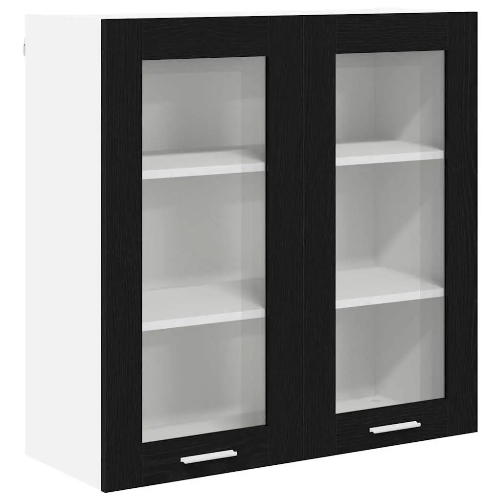 Hanging Kitchen Cabinet in Black Oak 80 x 31 x 80 cm