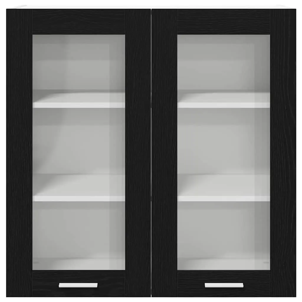 Hanging Kitchen Cabinet in Black Oak 80 x 31 x 80 cm