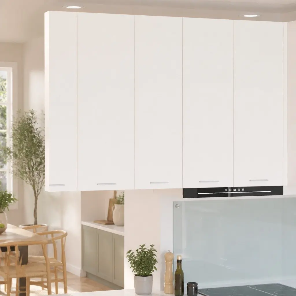 Hanging Kitchen Cabinet White Modern Storage Engineered Wood 30 x 31 x 100 cm