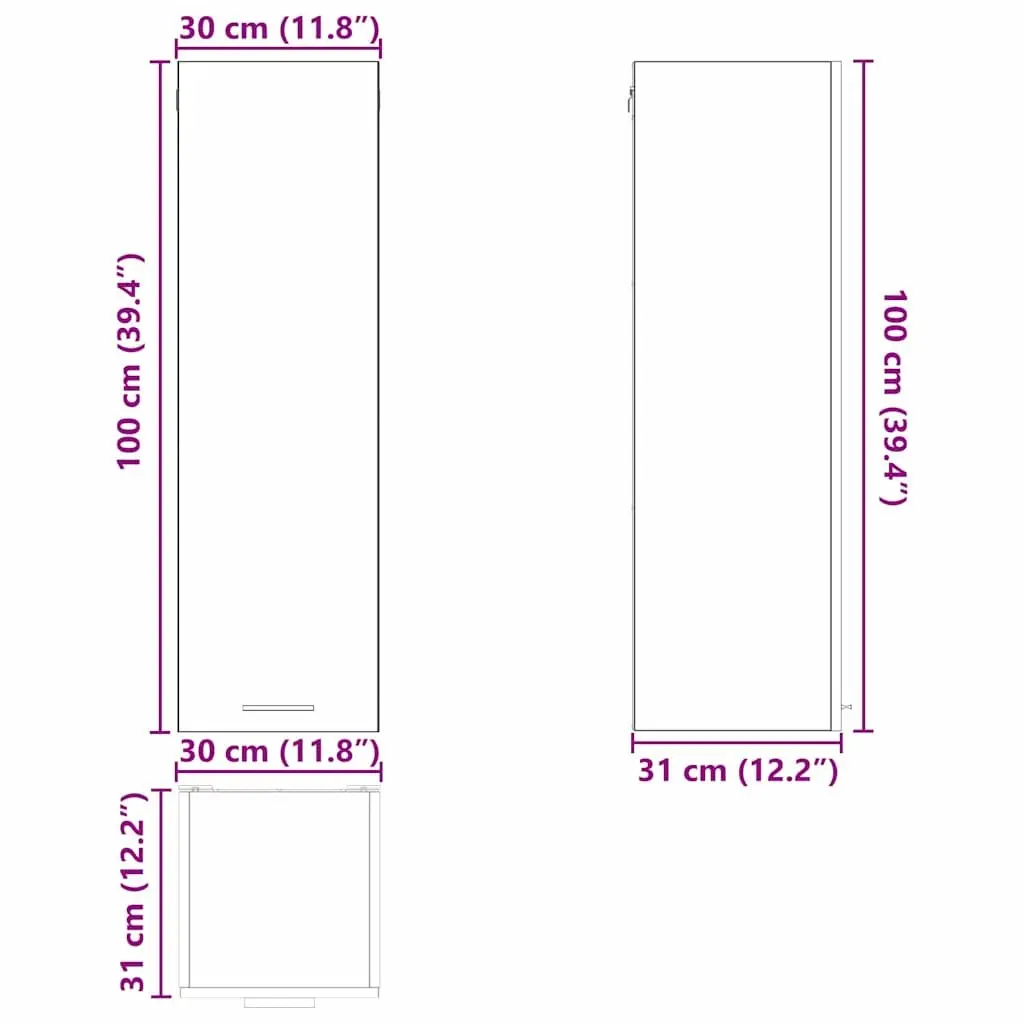 Hanging Kitchen Cabinet in Black Oak for Organized Storage