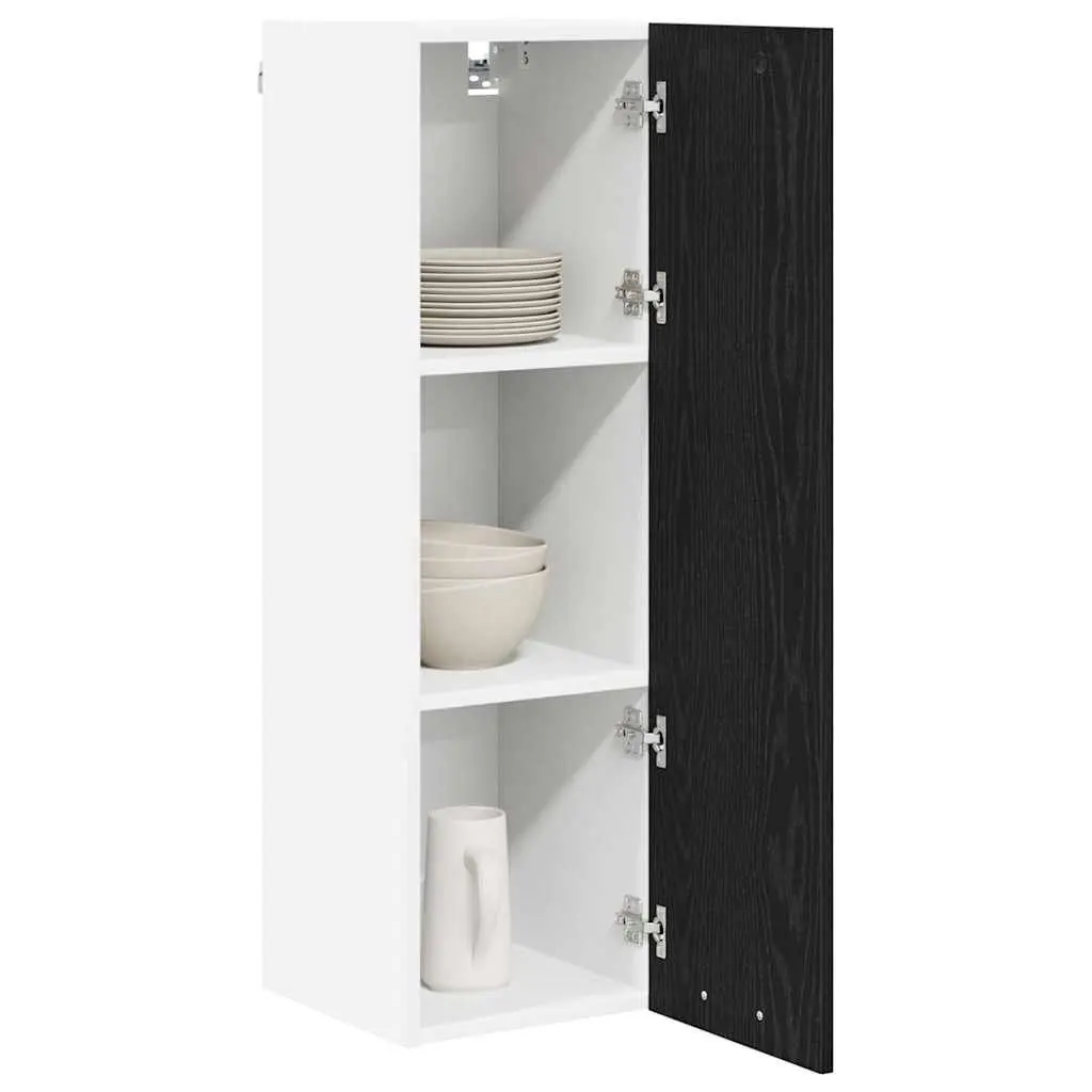 Hanging Kitchen Cabinet in Black Oak for Organized Storage