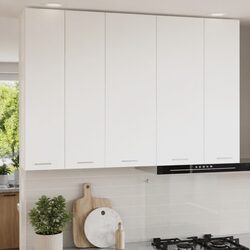 White Engineered Wood Hanging Kitchen Cabinet 40 x 31 x 100 cm