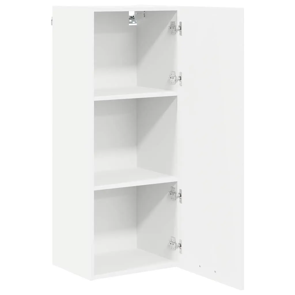 White Engineered Wood Hanging Kitchen Cabinet 40 x 31 x 100 cm