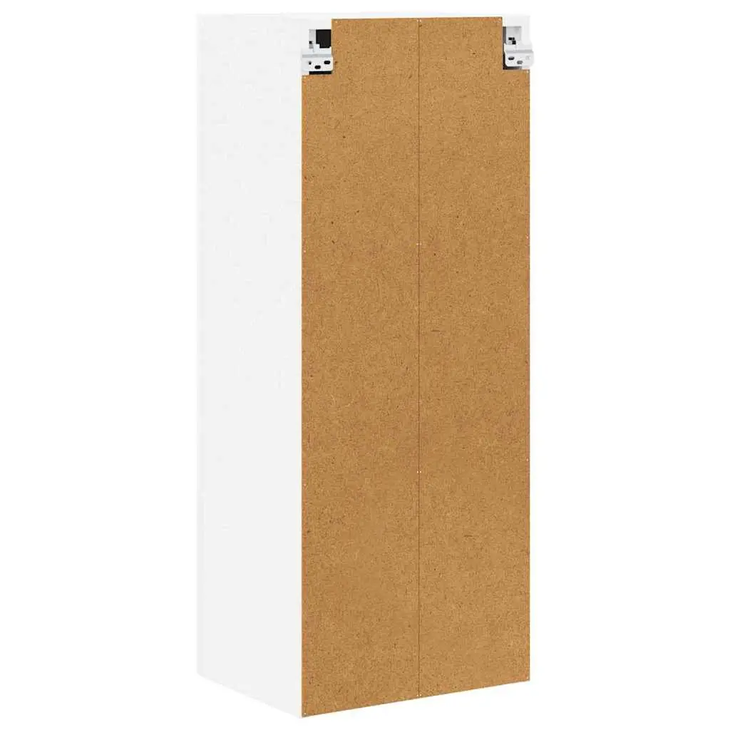 White Engineered Wood Hanging Kitchen Cabinet 40 x 31 x 100 cm