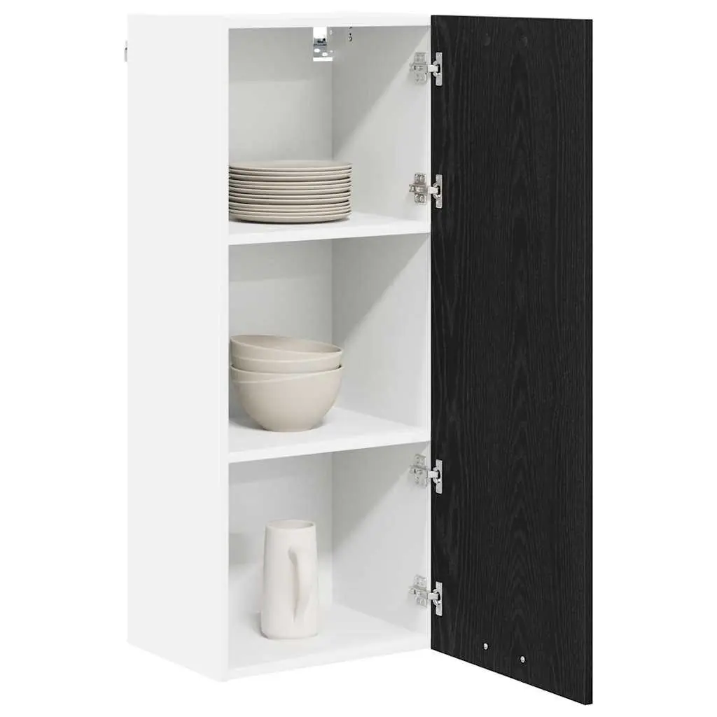 Black Oak Hanging Kitchen Cabinet for Storage