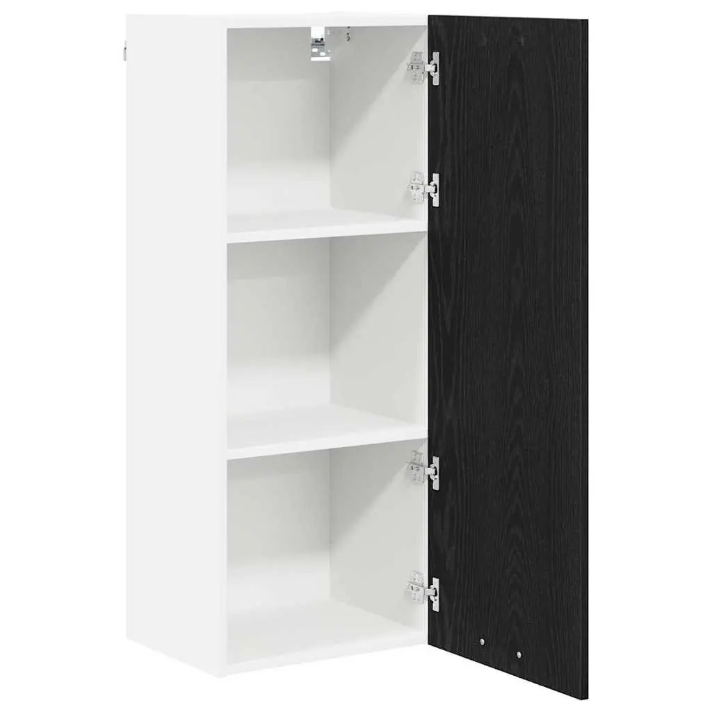 Black Oak Hanging Kitchen Cabinet for Storage