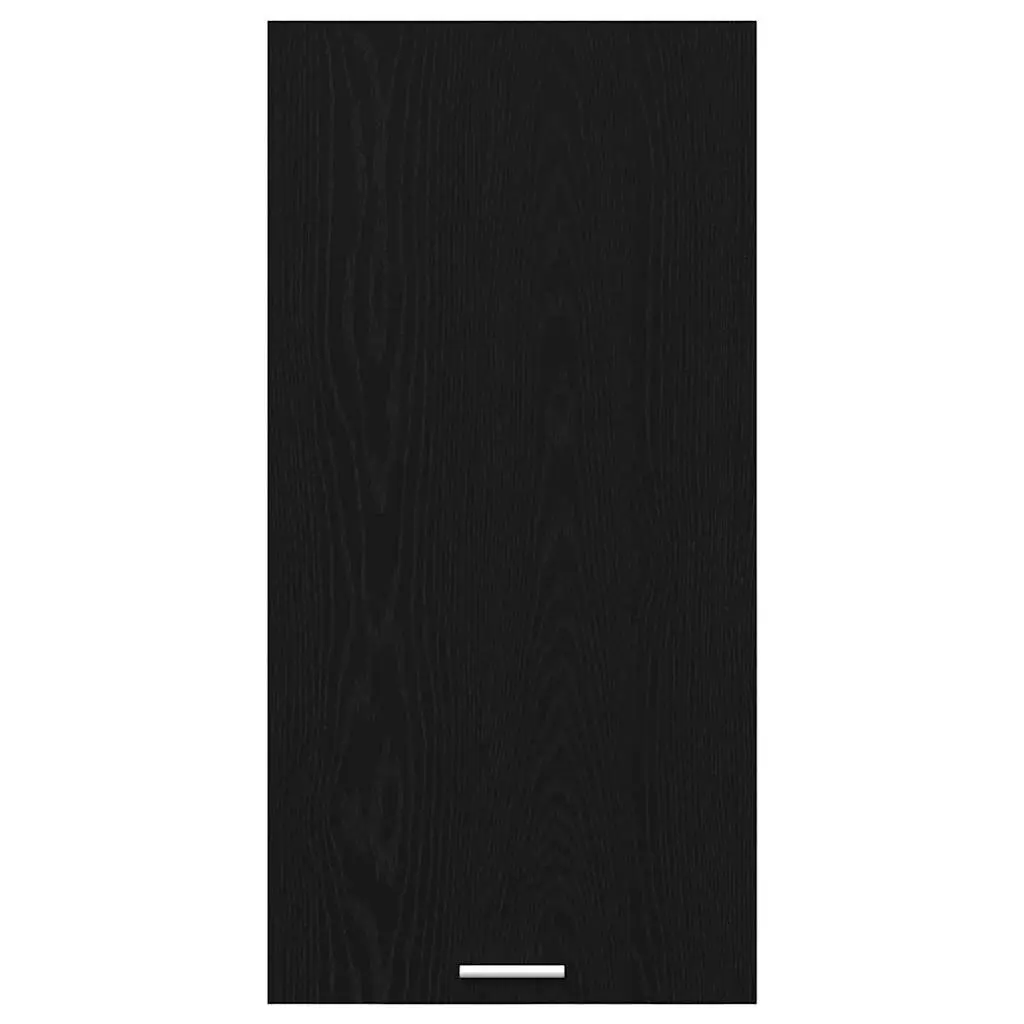 Hanging Kitchen Cabinet Modern Storage Black Oak White 50x31x100cm Engineered Wood