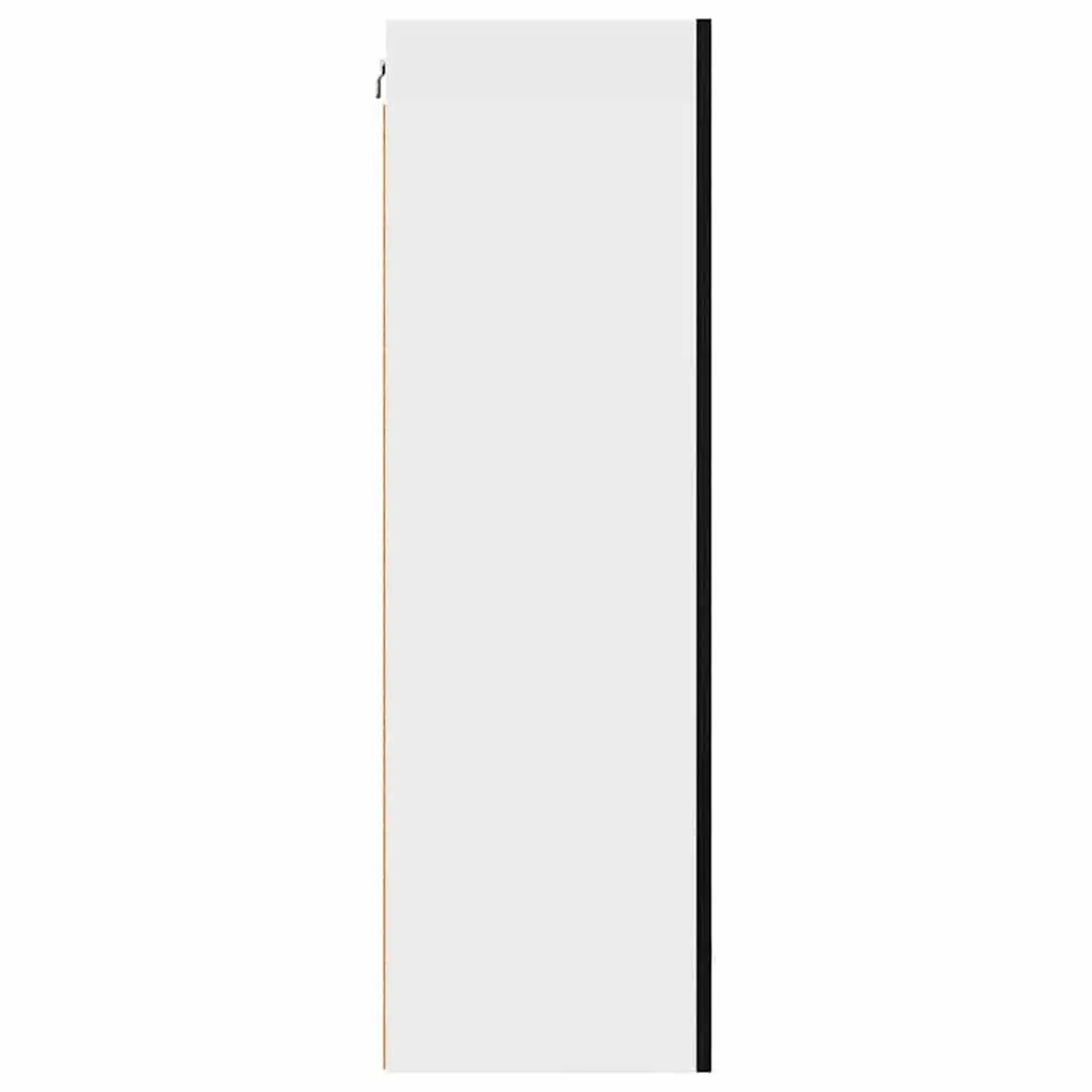 Hanging Kitchen Cabinet Modern Storage Black Oak White 50x31x100cm Engineered Wood