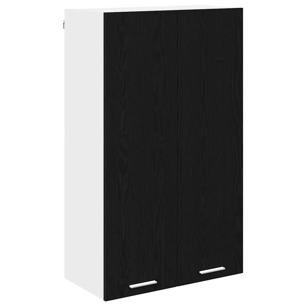 Hanging Kitchen Cabinet Black Oak Modern Storage 60 x 31 x 100 cm Engineered
