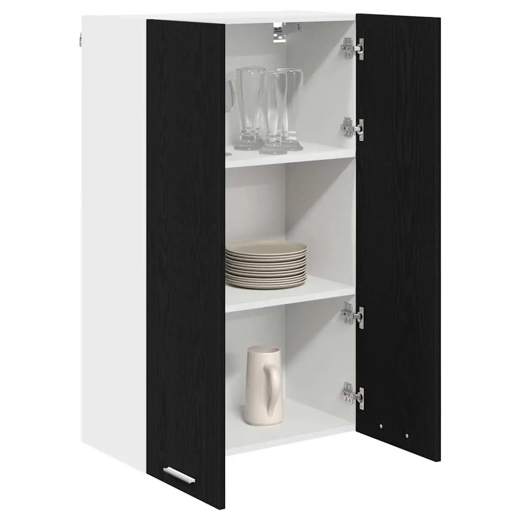 Hanging Kitchen Cabinet Black Oak Modern Storage 60 x 31 x 100 cm Engineered