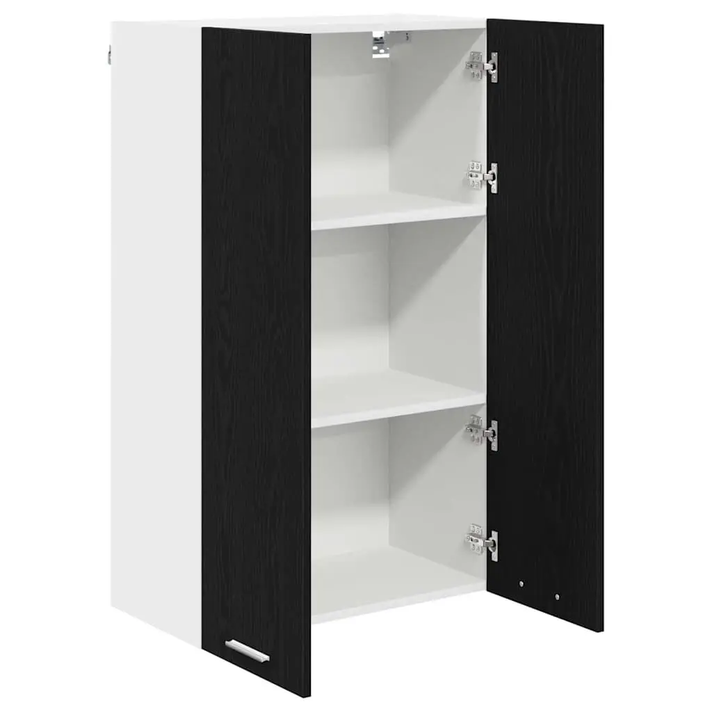 Hanging Kitchen Cabinet Black Oak Modern Storage 60 x 31 x 100 cm Engineered