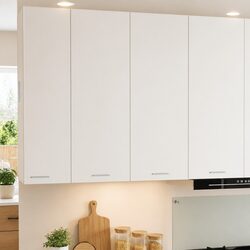 Stylish White Hanging Kitchen Cabinet for Organized Storage