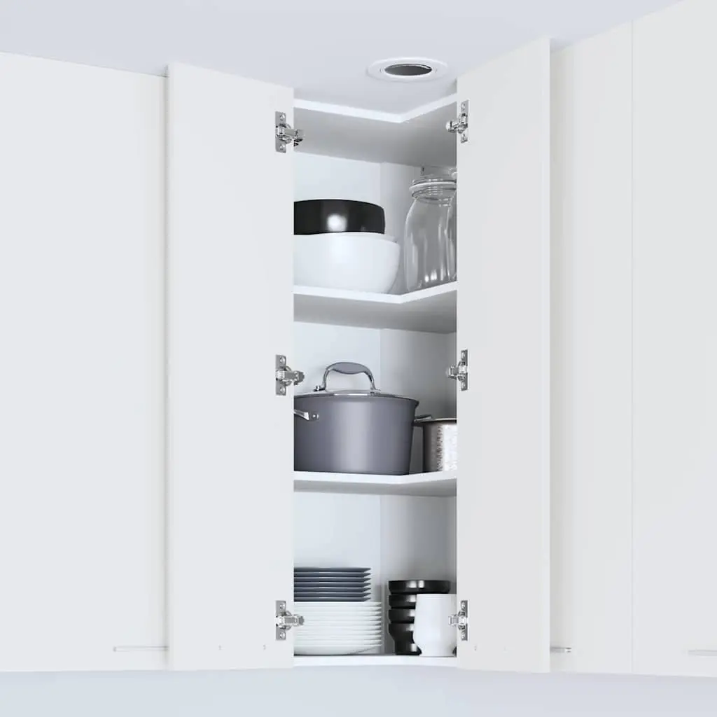 Hanging Kitchen Cabinet White Modern 57x57x100cm Engineered Wood