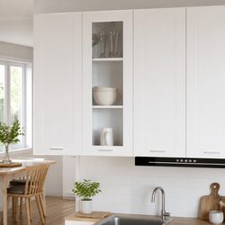 Stylish White Hanging Kitchen Cabinet for Efficient Storage