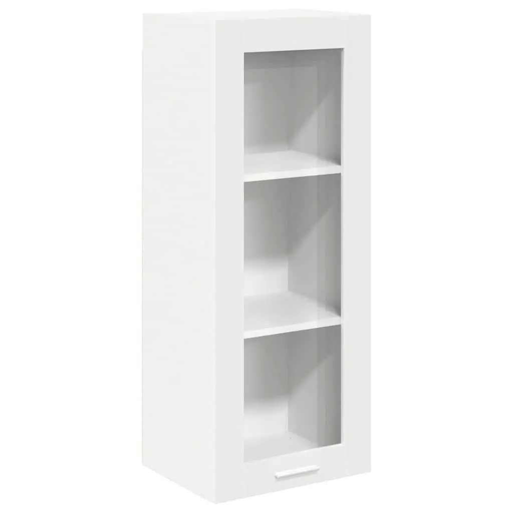 White Hanging Kitchen Cabinet Modern Storage Engineered Wood 40 x 31 x 100 cm