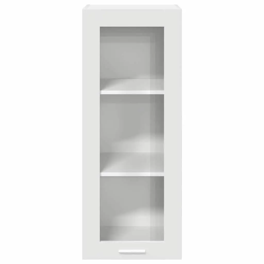White Hanging Kitchen Cabinet Modern Storage Engineered Wood 40 x 31 x 100 cm