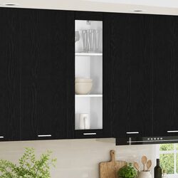 Hanging Kitchen Cabinet in Black Oak 40 x 31 x 100 cm