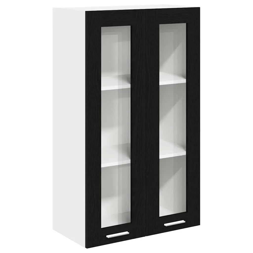 Black Oak Hanging Kitchen Cabinet 60x31x100cm
