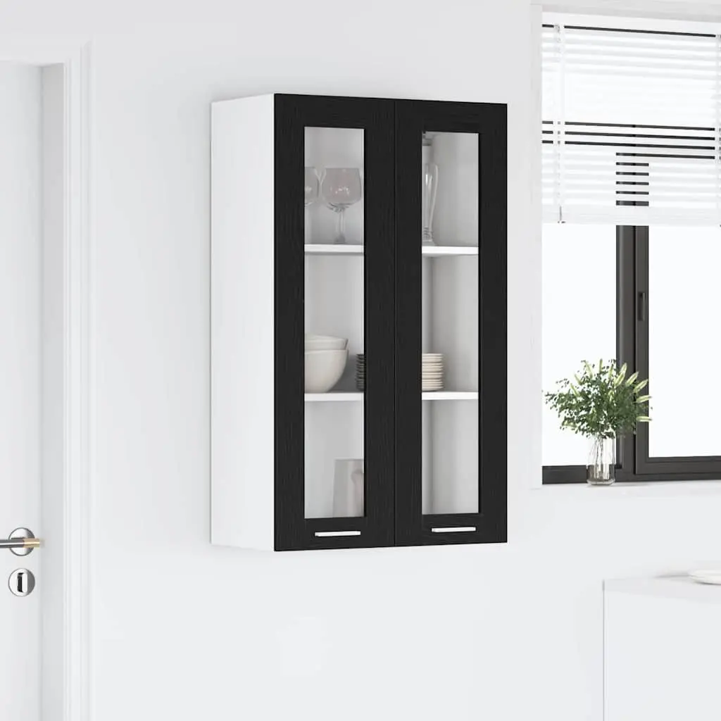 Black Oak Hanging Kitchen Cabinet 60x31x100cm