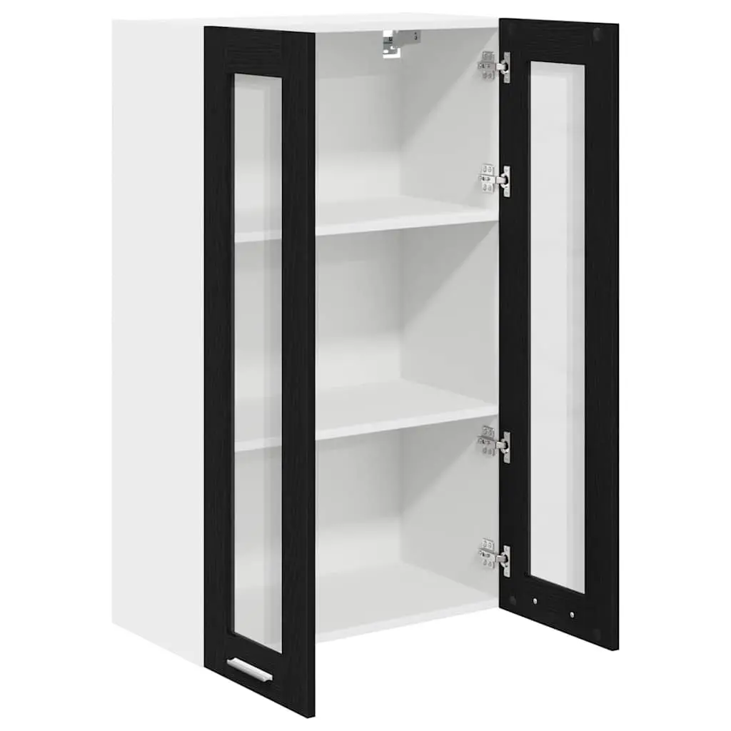 Black Oak Hanging Kitchen Cabinet 60x31x100cm