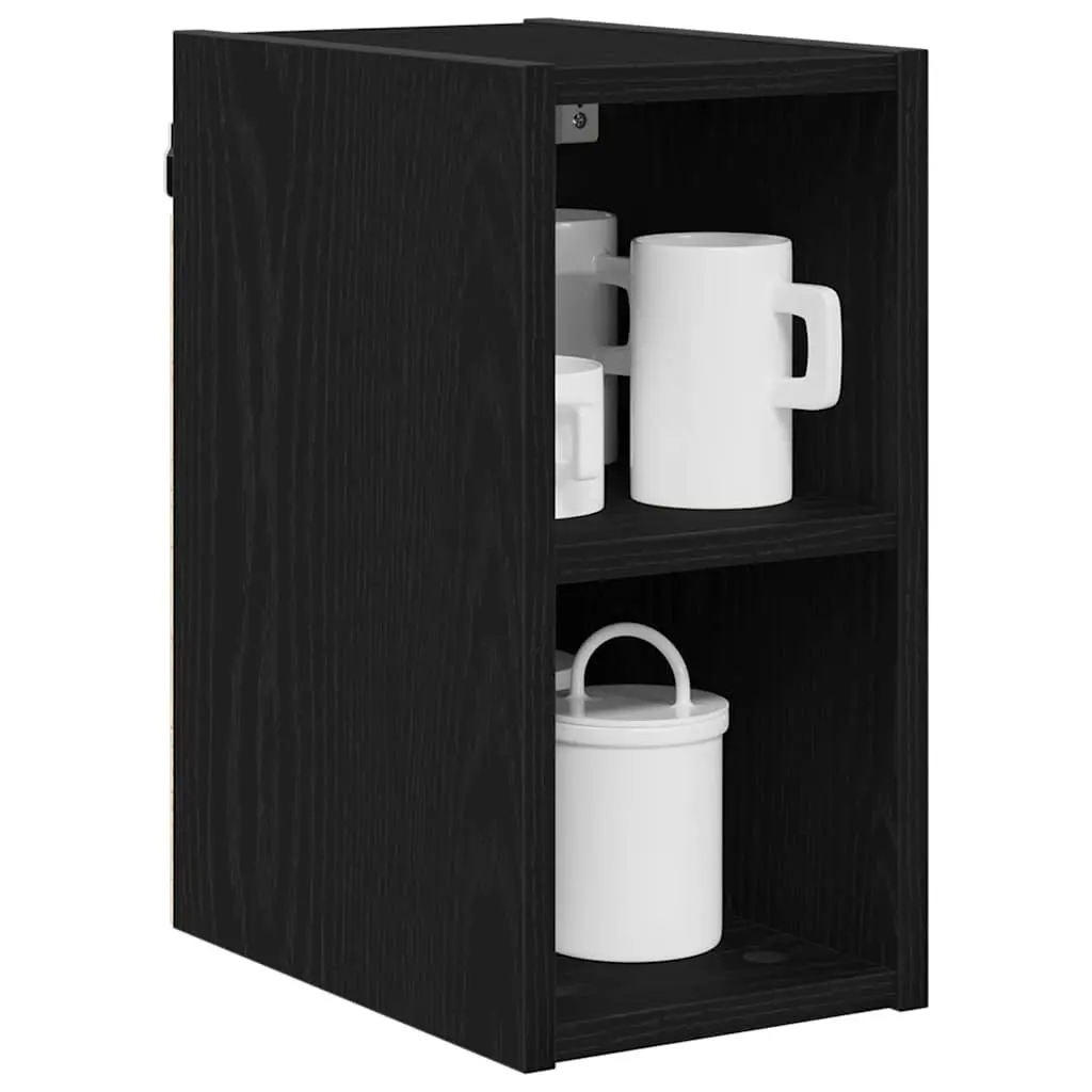 Hanging Kitchen Cabinet Black Oak Modern 20x29.5x40cm Engineered Wood