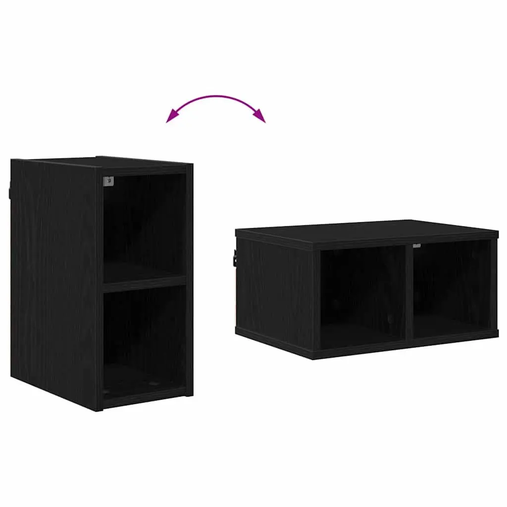 Hanging Kitchen Cabinet Black Oak Modern 20x29.5x40cm Engineered Wood