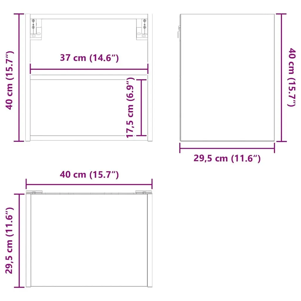 Hanging Kitchen Cabinet White 40x29.5x40cm Engineered Wood