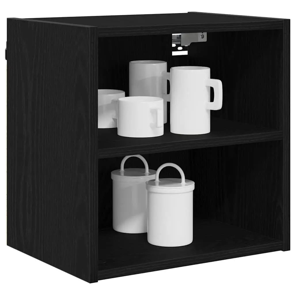 Hanging Kitchen Cabinet Black Oak Modern 40x29.5x40cm Engineered Wood