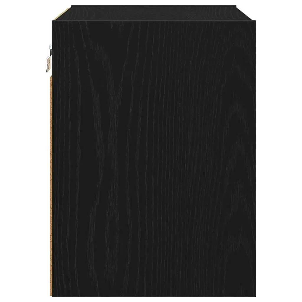Hanging Kitchen Cabinet Black Oak Modern 40x29.5x40cm Engineered Wood
