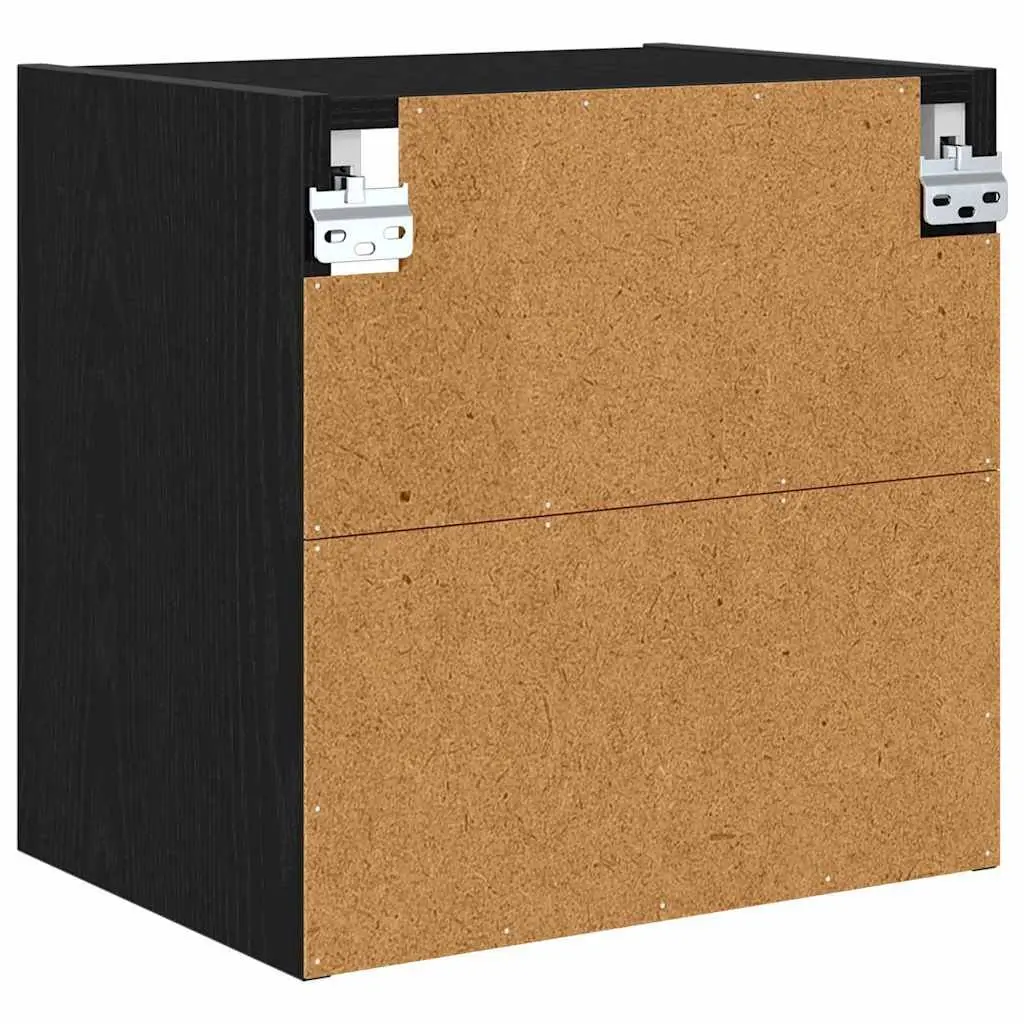 Hanging Kitchen Cabinet Black Oak Modern 40x29.5x40cm Engineered Wood