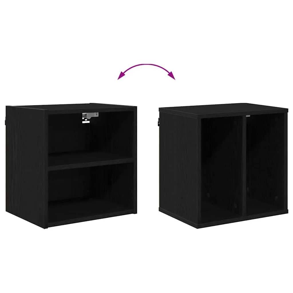 Hanging Kitchen Cabinet Black Oak Modern 40x29.5x40cm Engineered Wood