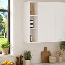 Stylish White Hanging Kitchen Cabinet for Modern Spaces