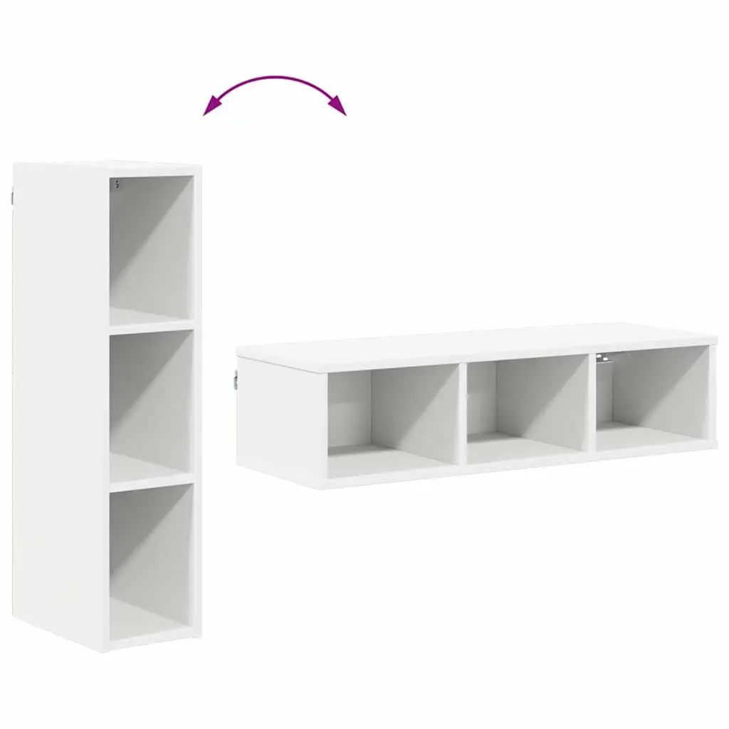 Hanging Kitchen Cabinet White Modern 20x29.5x80cm Engineered Wood