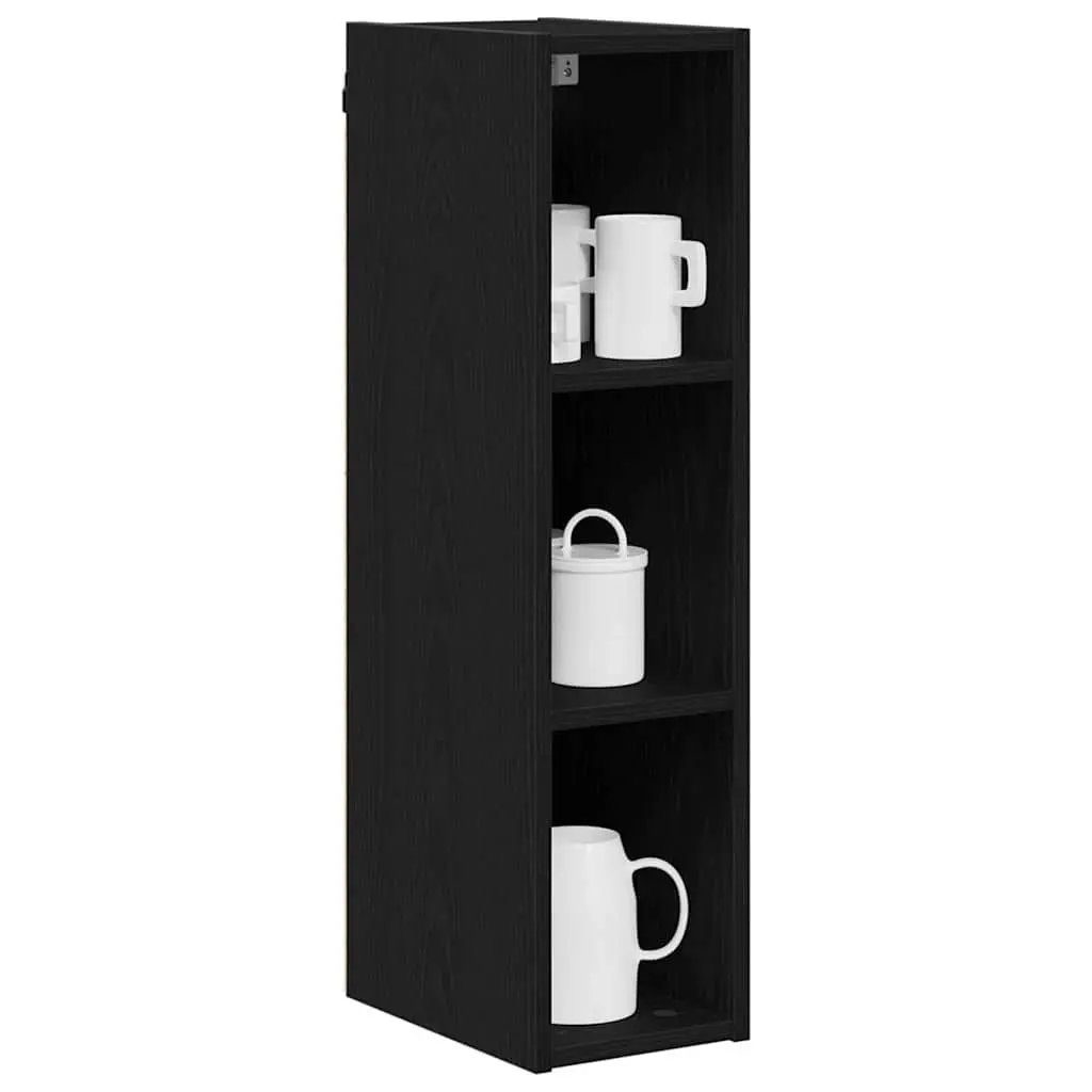 Hanging Kitchen Cabinet Black Oak Modern Engineered Wood 20 x 29.5 x 80 cm