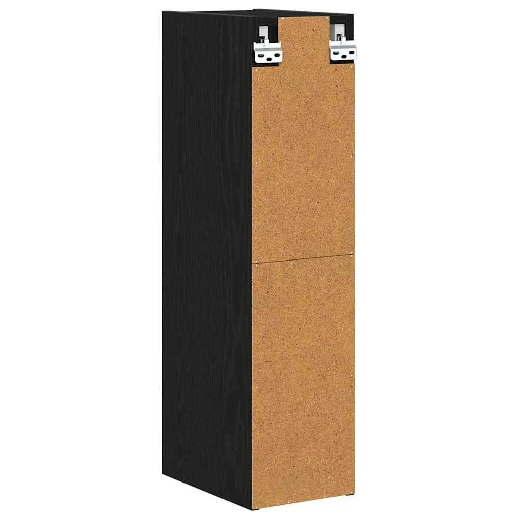 Hanging Kitchen Cabinet Black Oak Modern Engineered Wood 20 x 29.5 x 80 cm