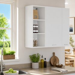 White Modern Hanging Kitchen Cabinet for Storage