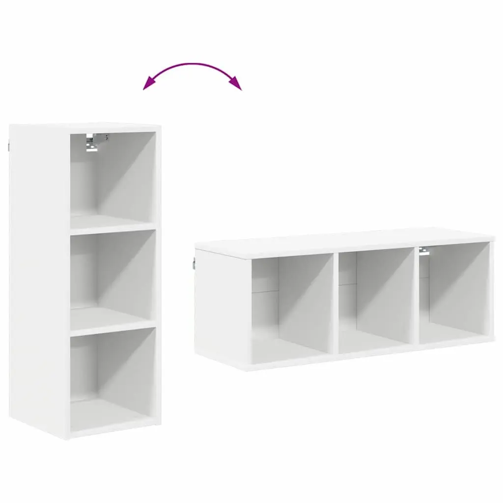 Hanging Kitchen Cabinet White Modern 30 x 29.5 x 80 cm Engineered Wood
