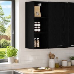 Black Oak Hanging Kitchen Cabinet for Modern Spaces