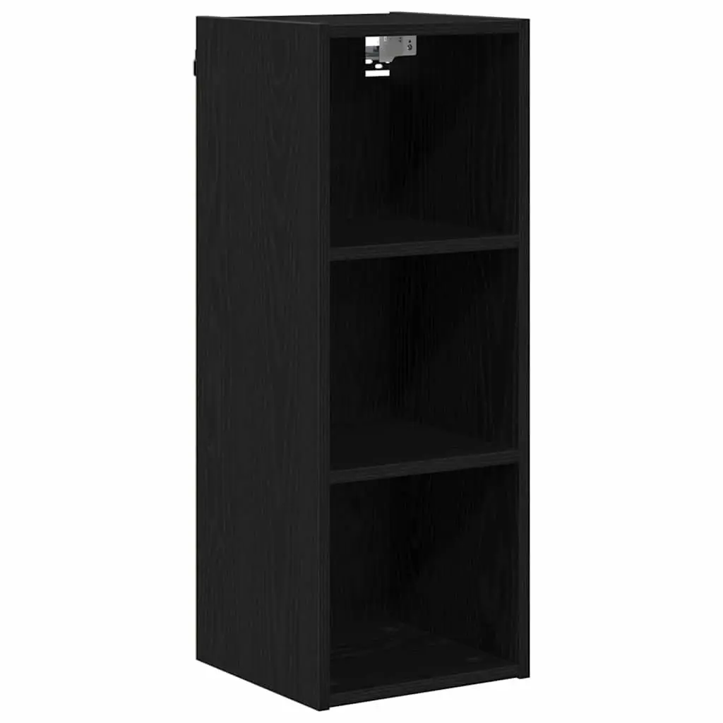 Hanging Cabinet Modern Storage Engineered Wood Black Oak 30x29.5x80cm
