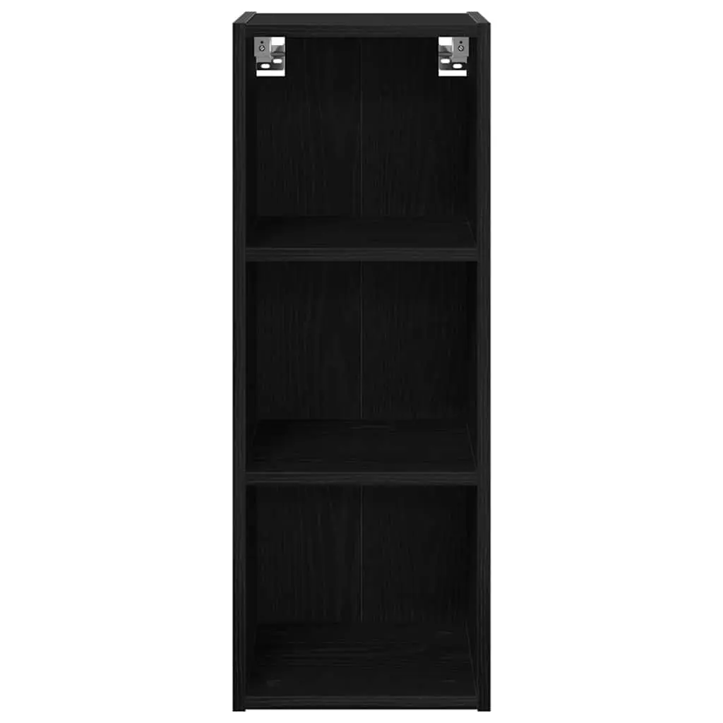Hanging Cabinet Modern Storage Engineered Wood Black Oak 30x29.5x80cm