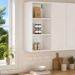 White Modern Hanging Kitchen Cabinet for Storage