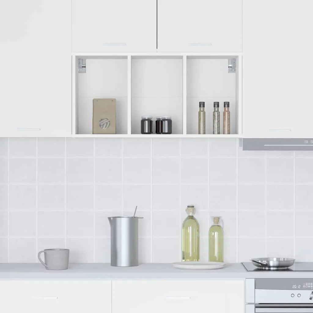 White Modern Hanging Kitchen Cabinet for Storage