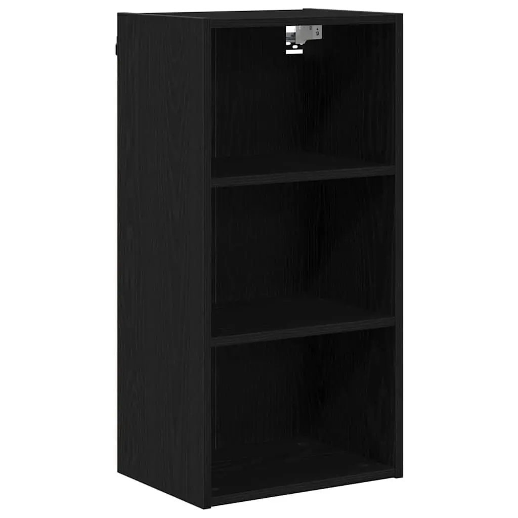 Hanging Kitchen Cabinet Black Oak Modern Engineered Wood 40 x 29.5 x 80 cm